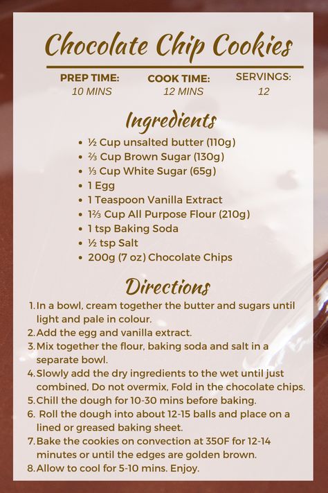 Easy Recipe For Chocolate Chip Cookies, Choc Chip Recipes Easy, Easiest Chocolate Chip Cookie Recipe, Homemade Choc Chip Cookies, Simple Choc Chip Cookie Recipe, Soft And Chewy Cookie Recipes, Soft Chewy Chocolate Chip Cookies Recipe, Scratch Cookie Recipe, Chocochips Cookies Recipe