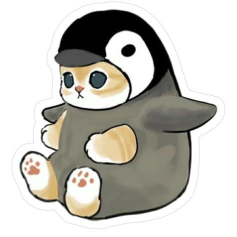 Decorate laptops, Hydro Flasks, cars and more with removable kiss-cut, vinyl decal stickers. Glossy, matte, and transparent options in various sizes. Super durable and water-resistant. Mofusand - Penguin Fat Penguin, Penguin Sticker, Penguins, Decorate Laptops, Kiss Cut, Vinyl Decal Stickers, Vinyl Decal, Kiss, Water Resistant