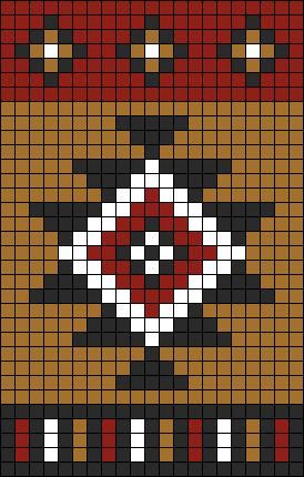 Kilim Pattern Cross Stitch, Aztec Cross Stitch, Aztec Pixel Art, Aztec Knitting Pattern, Crochet Native American Pattern, Native Crochet Patterns, Western Crochet Patterns, Wayuu Bags Pattern Free, Native American Art Pattern