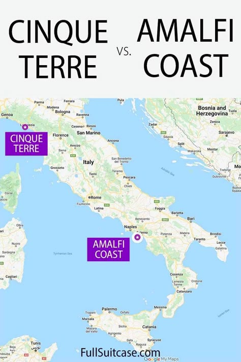 Cinque Terre vs Amalfi Coast: Detailed Comparison +Info & Tips North Vs South Italy, Italy Hd Wallpapers, Amalfi Coast Italy Map, Amalfi Coast Map, Almafi Coast Italy, Amalfi Coast Towns, Italy Road, Amalfi Coast Itinerary, Ligurian Coast