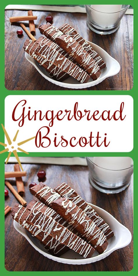 Gingerbread Biscotti Recipe, Christmas Biscotti, Gingerbread Biscotti, How To Make Gingerbread, Pantry Ingredients, Recipes With Few Ingredients, Biscotti Recipe, Pumpkin Spice Syrup, Gingerbread Recipe