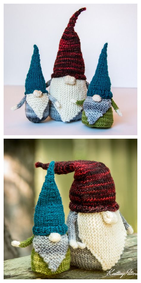 Amigurumi Gnome Knitting Patterns Free Christmas Gnome Knitting Pattern, Gnome Hat Knitting Pattern, Christmas Gonk Knitting Patterns Free, Free Knitted Gnome Pattern, Free Knitting Patterns Christmas Decorations, Useful Knitted Gifts, Knit Gnome Pattern, Christmas Gnome Knitting Patterns Free, Knitted Gonks Free Pattern