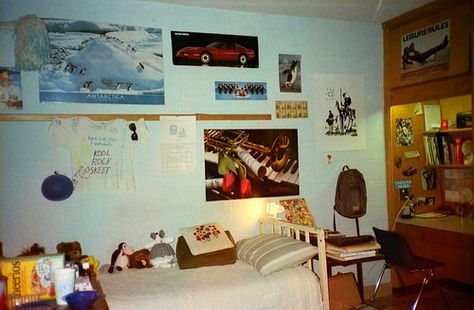 The 1980s dorm room 90s Dorm Room, 80s Dorm Room, 80s Dorm Aesthetic, 1980 Room Aesthetic, Bedroom From The 80s, Dorm Room 90s, 1980s Room, 90s College Dorm, 1970s Dorm Room