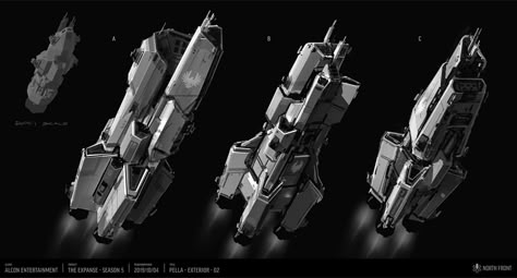 Pella (TV) | The Expanse Wiki | Fandom The Expanse Ships Concept Art, The Expanse Concept Art, Expanse Ships, The Expanse Ships, Sci Fi Ship, Spacecraft Design, Space Fleet, Space Ships Concept, Space Engineers