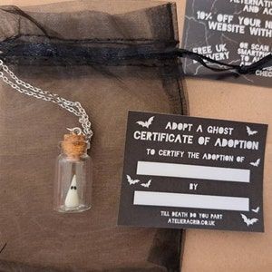 Adopt A Ghost, Cute Spooky Ghost, Ghost Necklace, Ghost Gifts, Sarah B, Alternative Gifts, Necklace Gothic, Gothic Gifts, Necklace Cute