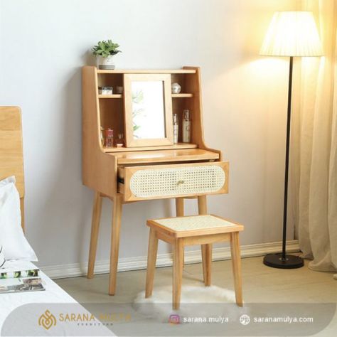 Bamboo Makeup, Makeup Table, Vanity, Makeup, Furniture, Quick Saves, Home Decor, Make Up, Dressing Table