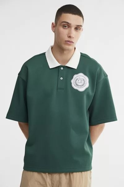 Discover great products at the best prices at Dealmoon. Applique Crest Oversized Polo Tee. Price:$59.99 Oversized Polo Shirt Outfit, Oversized Polo Outfit, Polo Shirt Outfit Men, Urban Outfitters Shop, Minimal Shirt Design, Oversize Outfit, Polo Shirt Outfits, Oversized Polo, Polo Outfit