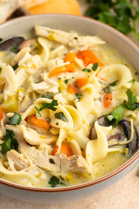 Paula Deen Chicken Noodle Soup, Paula Deen Chicken, Chicken Noodle Soup From Scratch, Hamburger Soup Recipe, 3 Ingredient Dinners, Chicken Noodle Soup Crock Pot, Soup Homemade, Paula Dean, Homemade Chicken Noodle