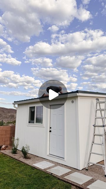 The Sunny Diaries - Nomadic Family on Instagram: "Part 3 of the shed build! We added @rockwoolna insulation, got the drywall up and textured the walls, and hooked up our solar panels! We haven't tested any of the power so now that all the wires are behind the walls hopefully it'll work 🙃" Shed Build, Insulated Panels, The Shed, Drywall, Solar Panels, Diy Ideas, Insulation, Landscaping, Shed