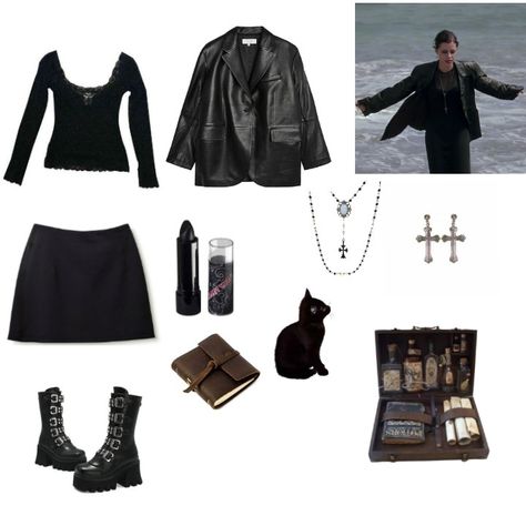 Nancy Outfit The Craft, The Craft Clothes Aesthetic, Goth Outfit Ideas Simple, Elvira Outfit Ideas, The Craft Outfits Movie, 90s Gothic Outfits, Nancy Downs Halloween Costume, Nancy Downs Outfit Ideas, The Craft Nancy Costume