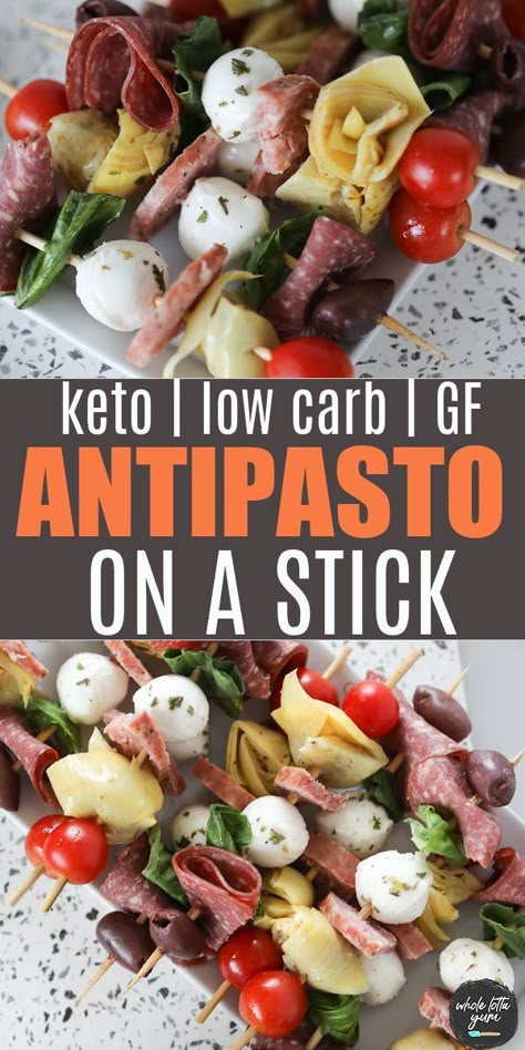 Keto Skewer Appetizers, Healthy Appetizers Low Carb Snacks Ideas, Keto Horderves Appetizers, Low Carb Skewers, Keto Antipasto, Keto Gluten Free Appetizers, Low Carb Italian Appetizers, Gluten Free Skewer Appetizers, Keto Orderves Appetizers