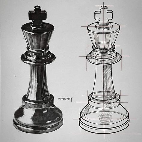 Hummingbird Art Drawing, Chess Piece Tattoo, Chess Tattoo, Structural Drawing, Pen Art Work, Camera Drawing, Colored Pencil Artwork, Object Drawing, Glowing Art