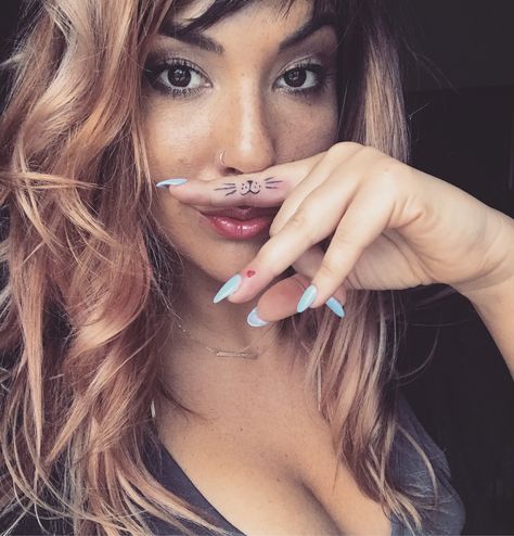 Cat Whiskers Tattoo Finger, Cat Whiskers Tattoo, Whiskers Tattoo, Cat Finger Tattoo, Cat Whiskers, Finger Tattoo, Finger Tattoos, Wild And Free, Cat Tattoo