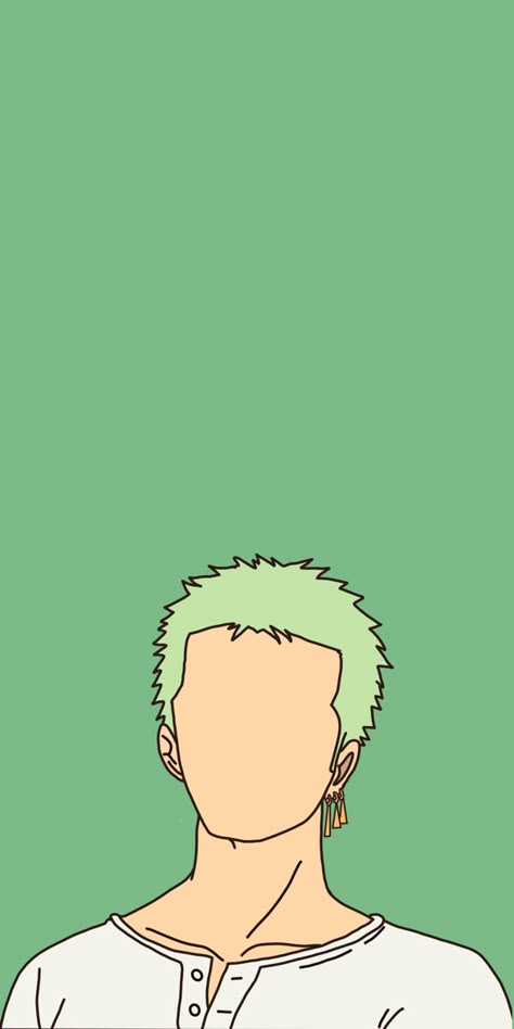 Green Cute Drawing, Aesthetic Zoro, One Piece Cartoon, Wallpaper Stores, Sea Wallpaper, Green Cute, Cute Drawing, Anime Decor, Zoro One Piece