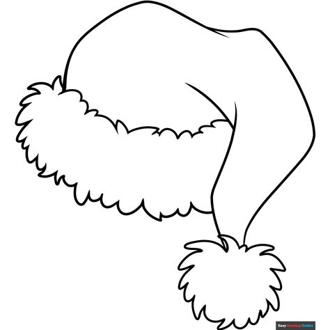 Free Santa Hat Coloring Page for Kids Christmas Hat Template Printable, Santa Hat Printable Template, Winter Hat Coloring Page, Santa Hat Coloring Page, Santa Hat Printable, Santa Hat Template Free Printable, Santa Face Template Free Printable, Santa Hat Template, Christmas Coloring Sheets Free Printable