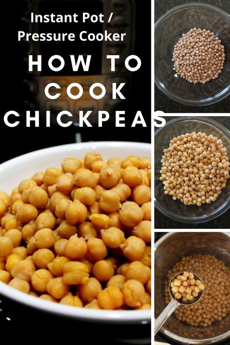 How to cook chickpeas (garbanzo beans) in Instant Pot, Pressure Cooker. How to properly store chickpeas. Some of the ways to use chickpeas. Chickpeas are gluten-free, good source of protein and fiber, and are natural plant-based protein. #livingsmartandhealthy #chickpeas #garbanzobeans #chole #howtocookchickpeas #instantpot #instantpotrecipes #howtocookchickpeasinInstantPot #pressurecooker #instantpotchickpeas Dry Garbanzo Beans Instant Pot, Garbanzo Bean Recipes Instant Pot, Instant Pot Garbanzo Beans, Chickpeas Instant Pot, Cook Dried Chickpeas, Beans In Instant Pot, Pressure Cooker Chickpeas, Instant Pot Chickpeas, Cook Chickpeas