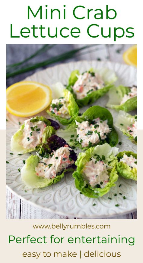 Crab Lettuce Wraps, Crab Louie Salad, Crab Meat Salad, Crab Louie, Lettuce Boat, Fancy Appetizer Recipes, Crab Appetizer, Creamy Dill Sauce, Crab Meat Recipes