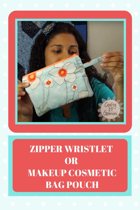 Makeup Bag Tutorial, Sew A Zipper Pouch, Makeup Bag Tutorials, Sew A Zipper, Crafty Gemini, Sew Zipper, Zipper Pouch Tutorial, Sew Easy, Bag Tutorial