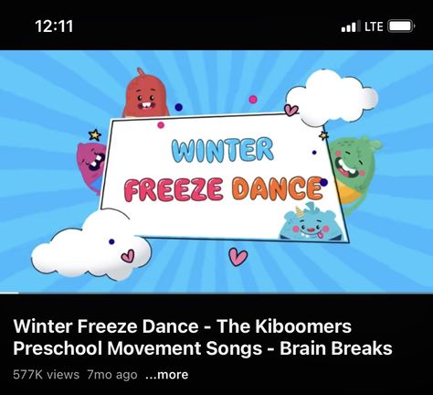 Preschool Movement Songs, Movement Songs For Preschool, Preschool Movement, Movement Songs, Floor Is Lava, Freeze Dance, Dance Songs, Brain Breaks, Brain