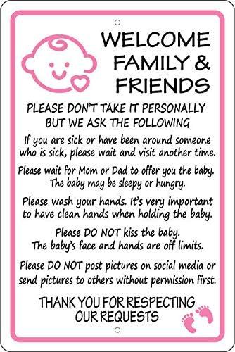 Amazon.com: Retro Metal Tin Sign Rules for Visiting New Baby Alum Sign New Parents, Nursery, Visitors Sign for Outdoor & Indoor Wall Poster Home Bar Shop Coffee Vintage Sign Gift 12X8 in : Home & Kitchen Visiting Baby Rules, Baby Visiting Rules Sign, New Baby Rules For Visitors, Sign Road, Dont Take It Personally, Coffee Vintage, Retro Metal Signs, Smart Parenting, Baby Necessities