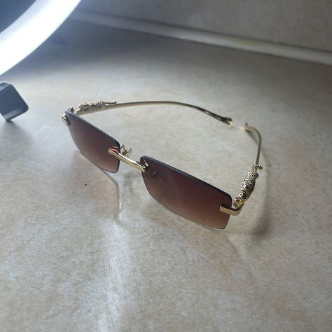 Cartier Glasses Brand New Wore Once Offers Accepted Cartier Glasses Men, Cartier Glasses, Cartier Accessories, Luxury Glasses, Cartier Sunglasses, Honey Moon, Rimless Frames, Neutral Eyeshadow, Fashion Eye Glasses