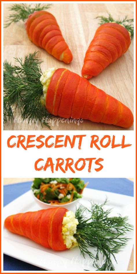 Crescent Roll Carrots, Dinner Carrots, Easter Salad, Brunch Salad, Recipes Brunch, Brunch Easter, Crescent Recipes, Vegan Easter, Easter Appetizers