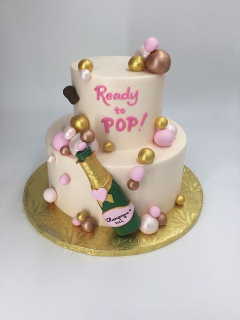 Poppin Bottles Baby Shower Theme, Baby Shower Theme Cake, Poppin Bottles Baby, Poppin Bottles, Pop Baby Showers, Ready To Pop, Theme Cake, Baby Shower Cake, Bakery Cakes