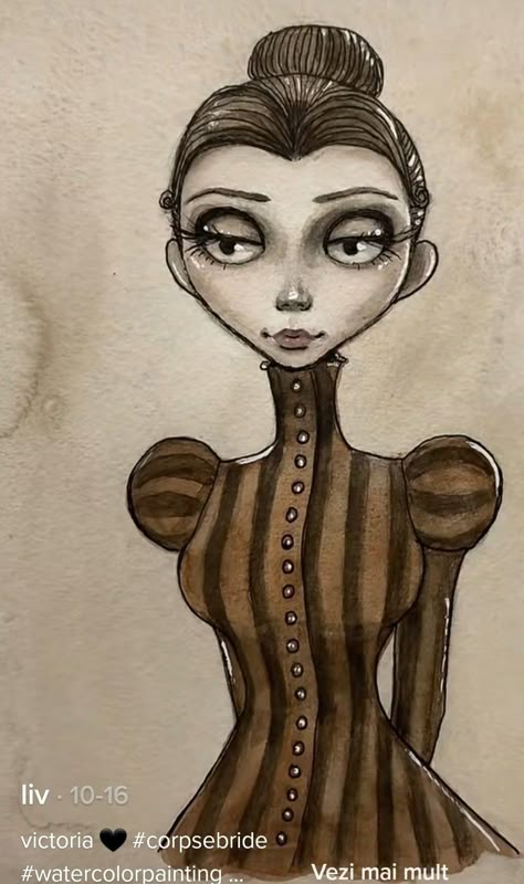 Tim Burton Drawings Style, Coraline Drawing, Tim Burton Drawings, Tim Burton Art Style, Tim Burton Art, Arte Sketchbook, Art Drawings Sketches Creative, Art Inspiration Painting, Book Art Drawings