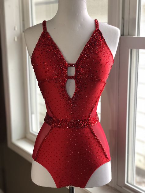 Jazz Dance Costumes Sassy Red, Red Jazz Costume, Red Jazz Dance Costumes, Red Lyrical Dance Costumes, Jazz Costumes Competition, Red Dance Costumes, Black Dance Costumes, Solo Dance Costumes, Cute Dance Costumes