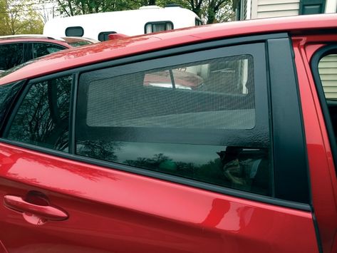 DIY Window Screens for Car Camping - Epoxyworks Car Window Screen, Diy Window Screens, Window Screen Frame, Diy Window Screen, Small Travel Trailers, Solo Camping, Car Shade, Window Screen, Small Suv