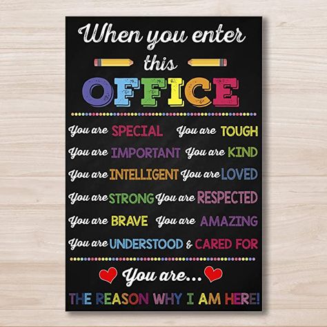 School Counselor Posters, Therapist Decor, Principal Office, Principal Office Decor, Poster Art Ideas, Counselor Posters, School Counselor Office Decor, Poster School, Principals Office