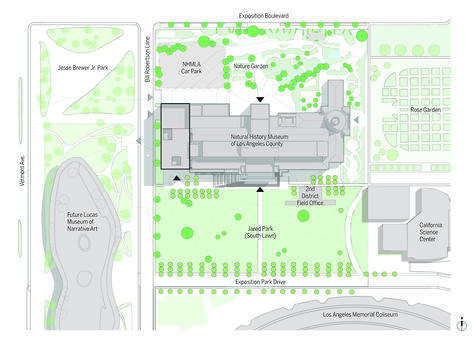 LA's Natural History Museum to Expand With Transparent "Front Porch" Additions,Courtesy of Natural History Museum of Los Angeles County Lucas Museum, Front Porch Addition, Butterfly Pavilion, Narrative Art, Museum Plan, 10 Year Plan, Huntington Library, Entry Stairs, Porch Addition