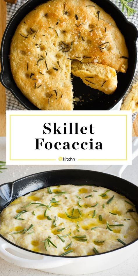 Italian Breads, Rosemary Salt, Rosemary Focaccia, Focaccia Bread Recipe, Pembuat Roti, Pizza Maker, Iron Skillet Recipes, Focaccia Recipe, Dutch Oven Recipes