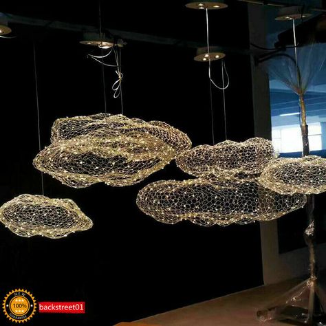 Modern Iron Led Firefly Pendant Lamp Cloud LED Ceiling Light Fixture Chandelier Product Description Size ： Diameter：30cm/11.81"，40cm/15.74"，50cm/19.68"                   60cm/23.62"，70cm/27.55"，80cm/31.49" Main Materials： Metal Input Voltage： AC85V-265V(we will prepare the lighting voltage according to the voltage of buyer's countries) Color： White，Black，Gold Bulbs： LED bulbs (Included) Package included： 1 X Pendant Lights Shipping&Handling Payment Return Policy Feedback Contact Us Shipping&Hand Cloud Led Ceiling, Firefly Pendant, Muebles Shabby Chic, Led Ceiling Light Fixtures, Contemporary Ceiling Light, Outdoor Chandelier, Statement Chandeliers, Unique Chandeliers, Cloud Lights