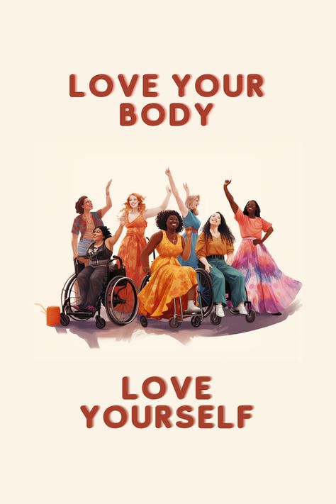 Beautiful women of different skin tones and body shapes dancing, Three of them in wheelchairs. Confident Boosters, Exercise Hacks, Love Your Body, Falling Asleep, Loving Your Body, Body Love, Feel Confident, Love Your, How To Fall Asleep