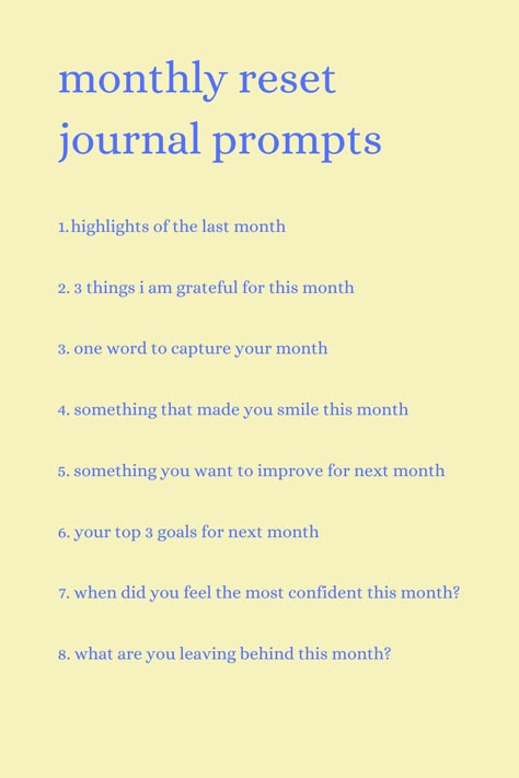 Reset your month with our favourite journal prompts Monthly Recap Journal Prompts, Monthly Reset Journal, Reset Journal, Bullet Journal Topics, Monthly Reset, Monthly Recap, Journal Topics, Journal Inspiration Writing, Inner Work