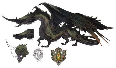 Vrtra Art - Final Fantasy XIV: Endwalker Art Gallery Wyvern Concept Art, Final Fantasy Dragon, Species Ideas, Dragon Inspiration, Avada Kedavra, Art Final, Fantasy Fiction, Game Concept Art, Dinosaur Art