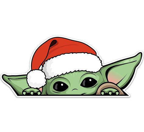 Baby Yoda Navidad, Yoda Sticker, Disney 2023, Christmas Window Painting, Christmas Window Stickers, Star Wars Stickers, Cute Christmas Decorations, Christmas Week, Christmas Disney