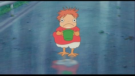 Ponyo mid transformation with her bucket 1024 X 576, Miyazaki