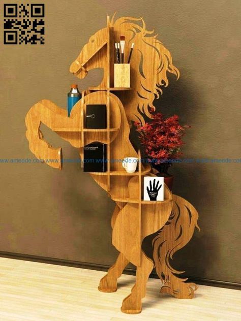 Hose shelf E0017620 file cdr and dxf free vector download for laser cut – Download Vector Horse Room Decor, Horse Themed Bedrooms, Horse Bedroom, Horse Room, Cnc Engraving, Free Vector Files, Horse Crafts, Furniture Design Wooden, Wooden Horse