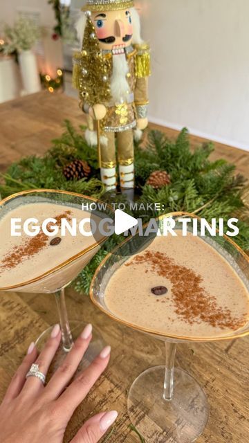 Melissa Marrero Rodriguez on Instagram: "🎄Made eggnog espresso martinis with @farmstores eggnog and it was 😍😍😍 It’s perfect for your next holiday party! ✨
▪️What you need/ingredients:
- Cocktail shaker
- 1 ounce dark rum (or bourbon or vodka)
- 1 ounce kahlua *optional
- 1 ounce espresso 
- 3–4 ounces @farmstores eggnog
- 1/4 teaspoon vanilla extract 
- Pinch of salt
- Dash of cinnamon or nutmeg

▫️What to do:
Add all ingredients to a cocktail shaker with ice and shake until frothy and well chilled – for 15-30 seconds. Strain into a glass and top with more cinnamon or nutmeg, and a coffee bean or two if desired. Cheers! 
#AlwaysHungryMel #Eggnog #HolidayRecipes" Eggnog Martini, Espresso Martinis, Always Hungry, Dark Rum, Espresso Martini, Pinch Of Salt, Cocktail Shaker, Coffee Bean, 30 Seconds