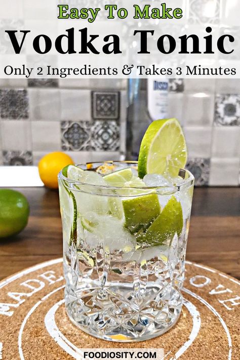 Winter Vodka Cocktails, Vodka Drinks Easy, How To Make Vodka, Vodka Water, Cocktails Made With Gin, Vodka Cocktails Easy, Vodka Mixes, Summer Vodka Cocktails, Vodka Tonic