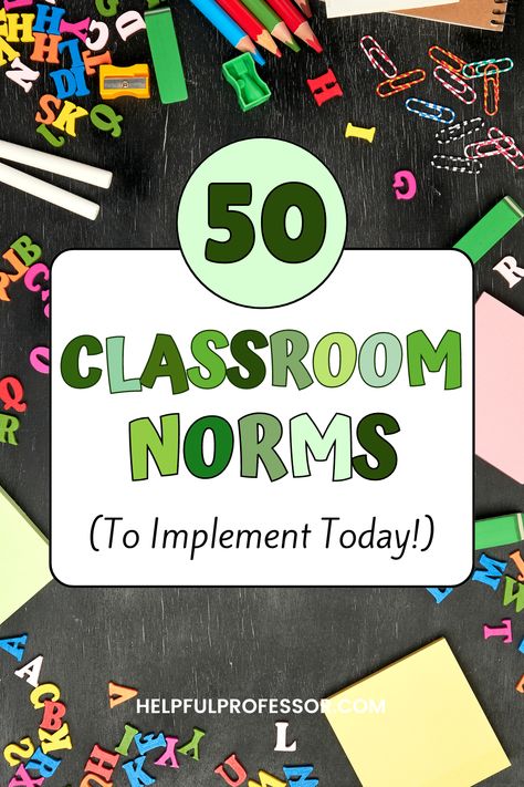 Discover 50 classroom norms you can start using today to boost student behavior and enhance classroom culture. Read the blog post now! Class Norms, Classroom Norms, Classroom Culture, Self Efficacy, Student Behavior, Effective Learning, Active Listening, Classroom Environment, Group Work