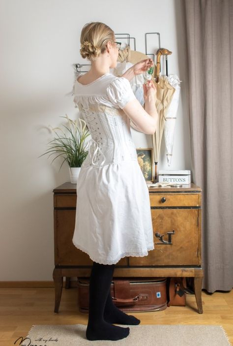 Making a chemise using a free 1897 pattern from the Voice of Fashion < with my hands - Dream Chemise Pattern Free, Chemise Pattern, Victorian Chemise, 19th Century Fashion, Old Singers, Sleeves Pattern, Pattern Paper, Perfect Summer, Fashion Magazine