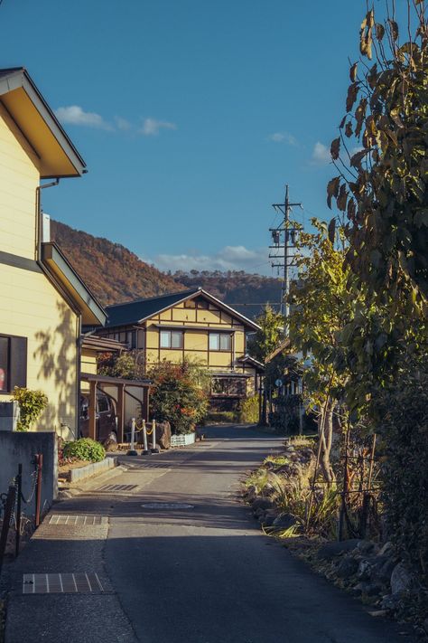 Japan Rural Town, Japan Small Town, Japan Town Aesthetic, Neighbourhood Photography, Japanese Suburbs, Nagano City, Purple Cyberpunk, Japan Town, Profil Pictures