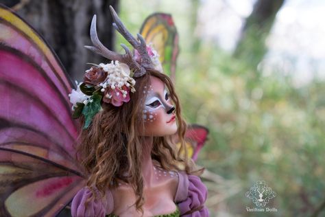 Ooak Fairy, Fairy Makeup, Fairy Costume, Fantasy Makeup, Fairy Angel, Fairy Grunge, Face Painting, Elf, Deer