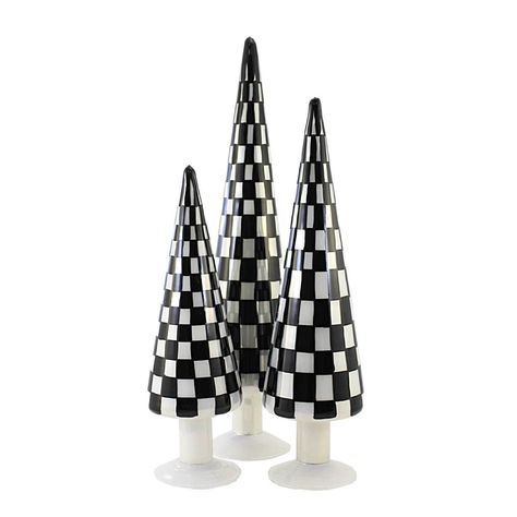 This Black And White Trees Are A Set Of Three. They Are Different Sizes, With A Checkered Pattern Of Black And White. These Are A Fun Set Of Glass Christmas Trees To Add To Your Christmas Season.. New. Comes Packaged In A Box.. Measurements 18.25 In H X 4.25 In W X 4.25 In D. Made Of Glass. No Assembly Required. Indoor Use Only. Imported Color: One Color. Black And White Christmas Wreath, Black And White Trees, Glass Christmas Trees, Glass Trees, Holiday Mantle, White Trees, Cody Foster, Christmas Products, Glass Tree