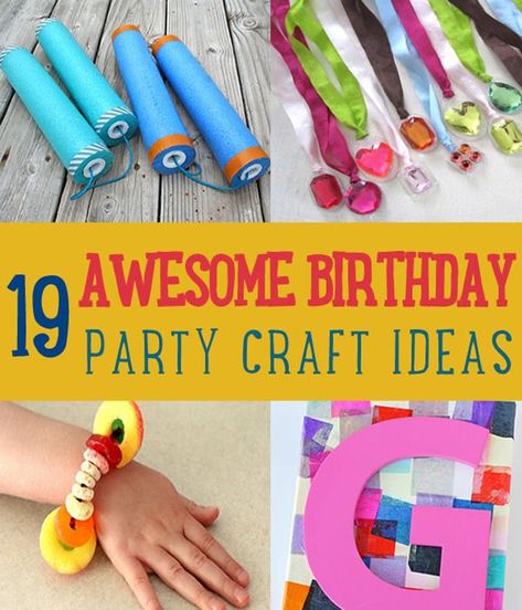 19 Awesome Birthday Party Craft Ideas Craft Ideas For Birthday, Birthday Party Craft Ideas, Party Craft Ideas, Diy Birthday Crafts, Diy Party Crafts, Simple Birthday Party, Anniversaire Diy, Party Crafts, Easy Birthday