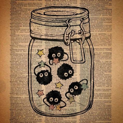 Wall Posters Printables, Newspaper Drawing, Ghibli Poster, Black Posters, Ghibli Wallpaper, Studio Ghibli Poster, Ghibli Studio, Wallpaper Themes, Soot Sprites