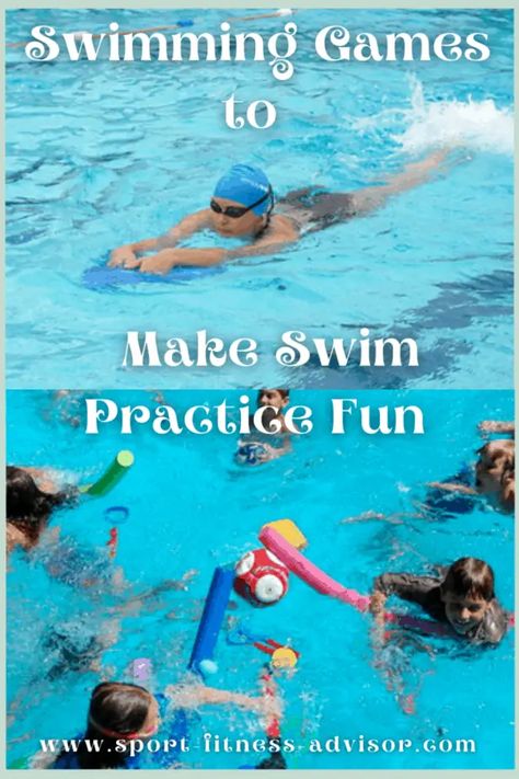 Swimming Games to Make Swim Practice Fun - Sport Fitness Advisor Swim Team Fun Ideas, Swim Team Games, Swim Meet Theme Ideas, Swim Practice Workouts Beginner, Fun Swim Practice Ideas, Swimming Lesson Games, Teaching Swimming, Swim Practice Workouts, Team Games For Kids